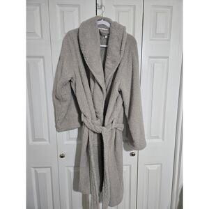 Daydream xl women's light grey plush fleece robe